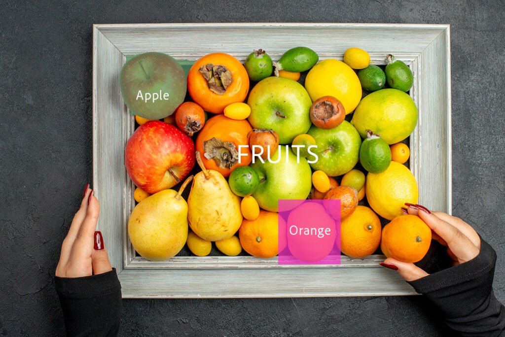 annotated data fruits apple orange image classification